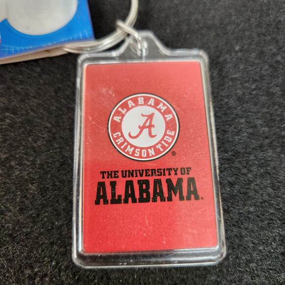 Alabama Crimson Tide 2 inch acrylic key chain ring NWT double side collegiate - Picture 5 of 5